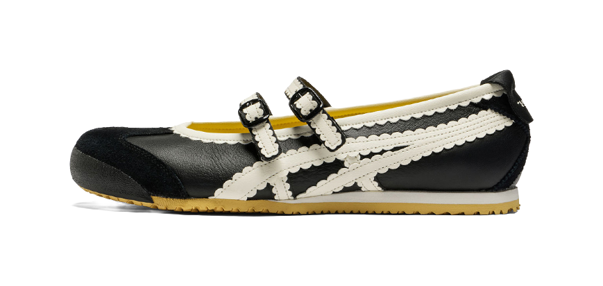 Asics Onitsuka Tiger Mexico 66 Tgrs Black Cream Womens  VJSNEAKER