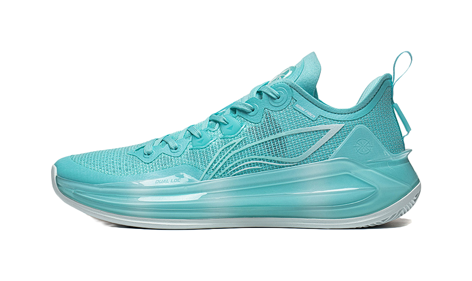 LiNing Liren 3 V2 Jade Sea Slip Resistant, Abrasion Resistant, Lightweight Mid Top Basketball Shoes Mens Aqua Green  VJSNEAKER