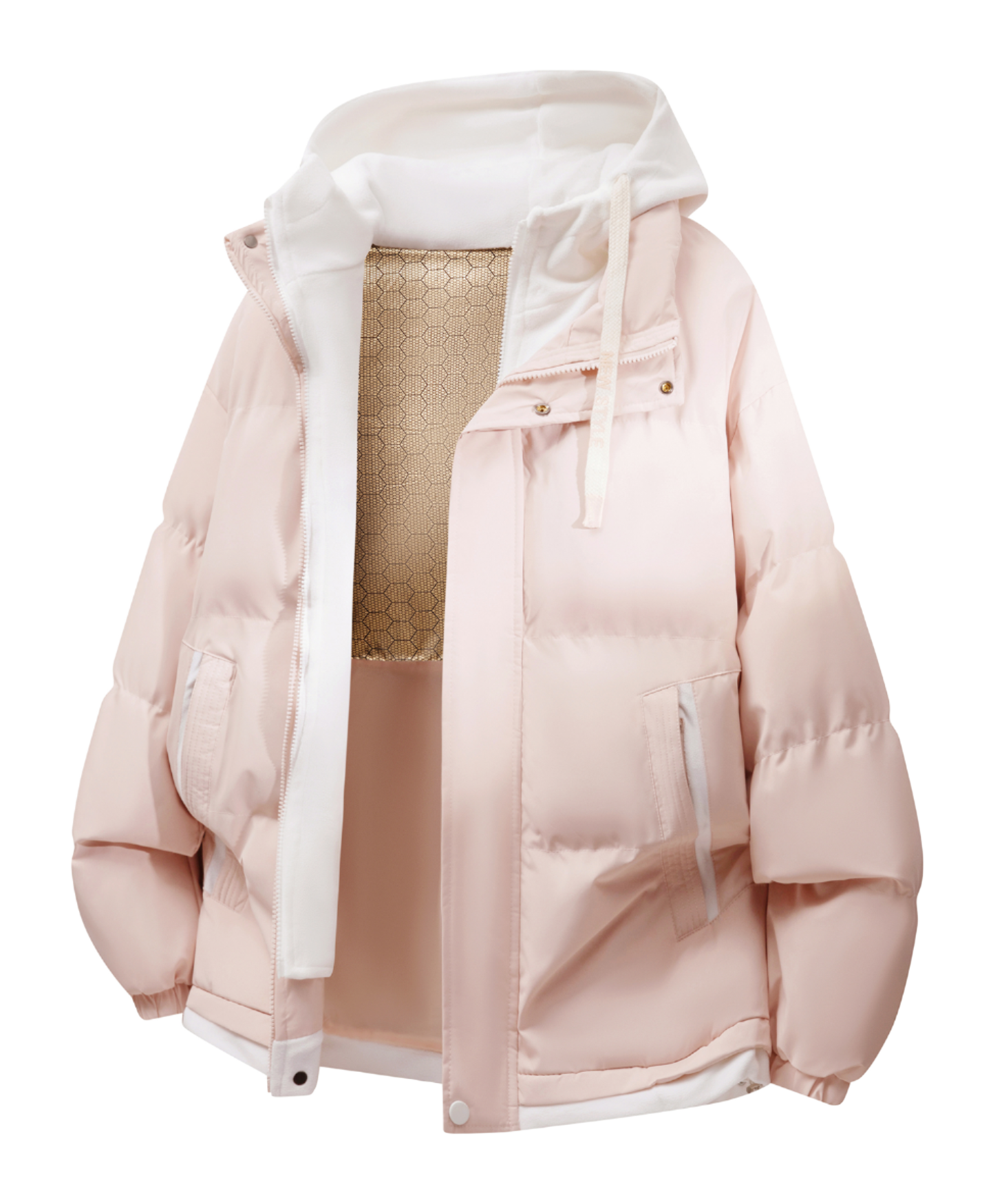 Warrior retro American solid color fake two-piece splicing contrasting loose and versatile hooded pilot with thick cotton lining, graphene heat storage insulation, warm work clothes, cotton jacket jacket, unisex  VJSNEAKER