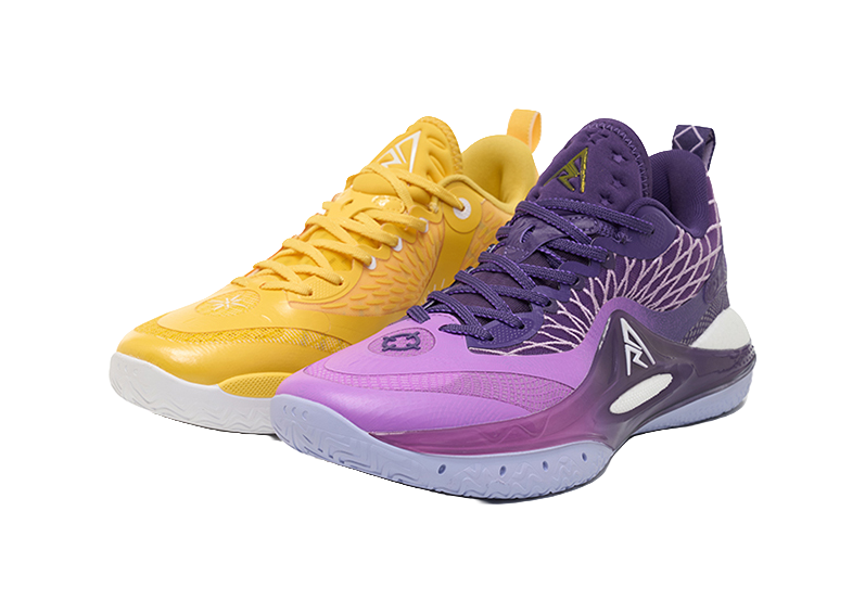 Rigorer Austin Reaves AR2 "Purple Gold Dynasty" Mismatched - Basketball Shoes for Men  vjsneaker.com