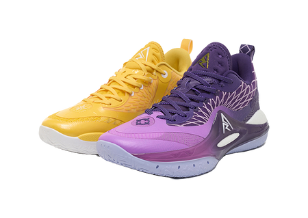 Rigorer Austin Reaves AR2 "Purple Gold Dynasty" Mismatched - Basketball Shoes for Men  vjsneaker.com