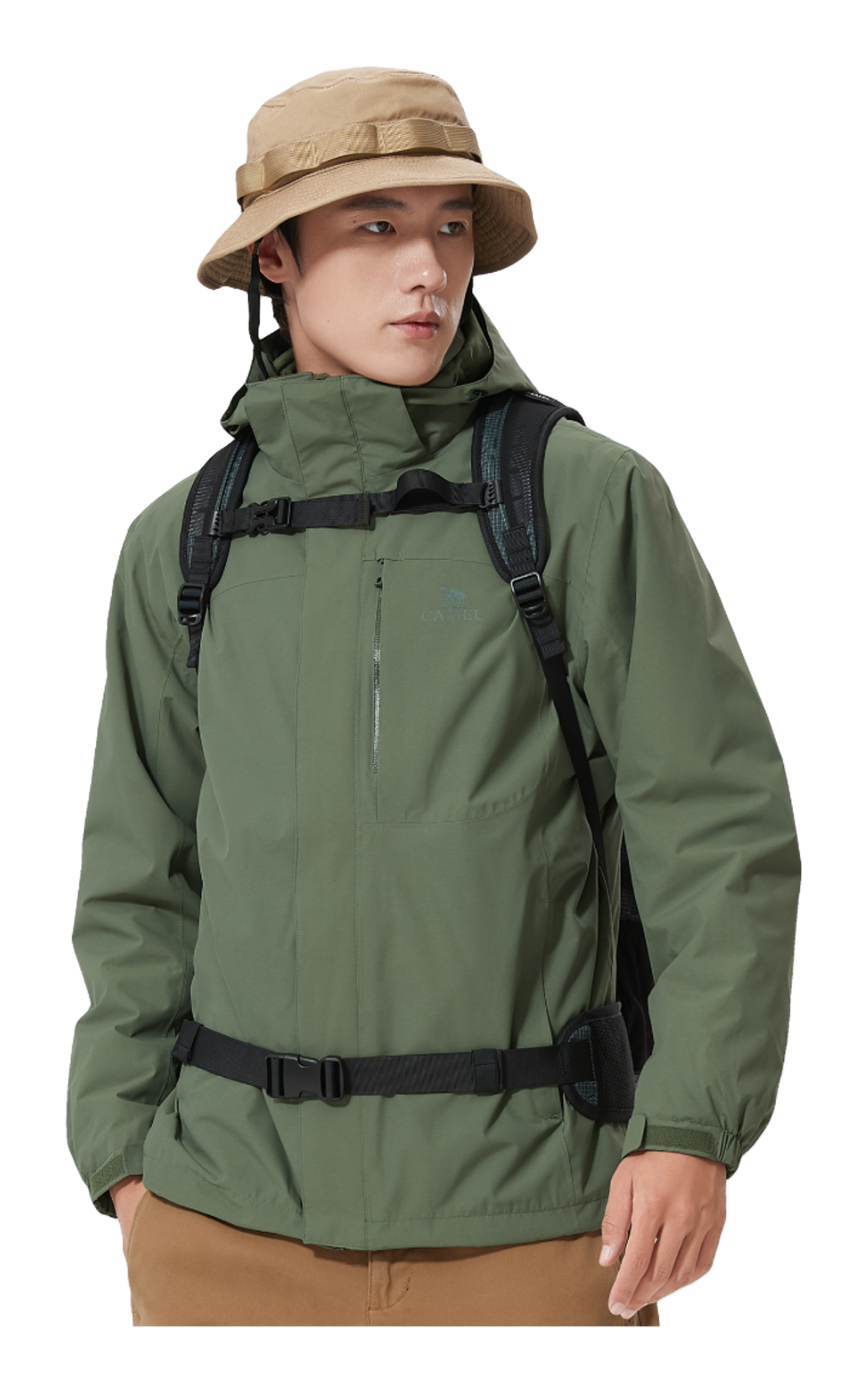 CAMEL All weather Windbreaker Jacket Mens  vjsneaker.com