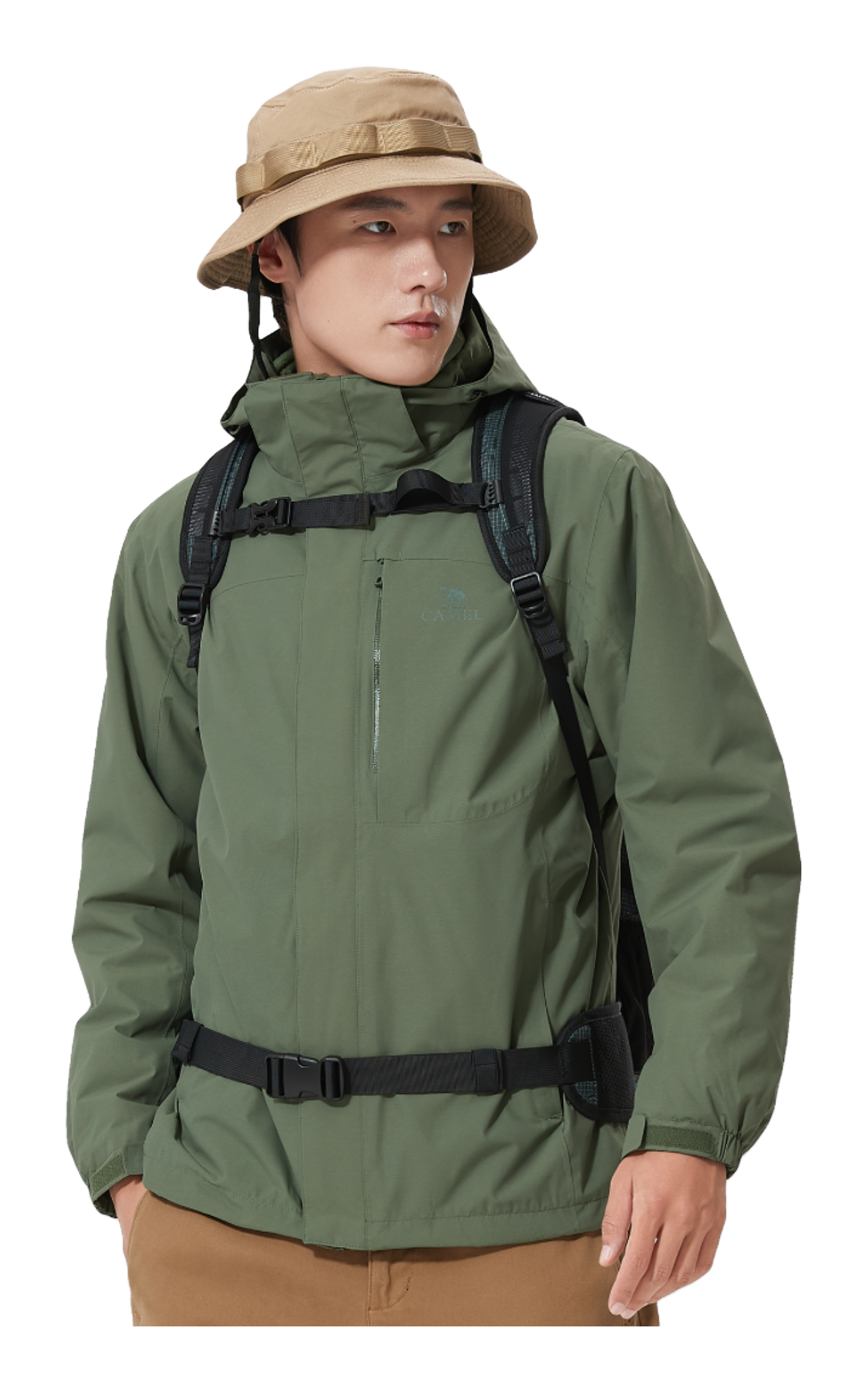 CAMEL All weather Windbreaker Jacket Mens  vjsneaker.com