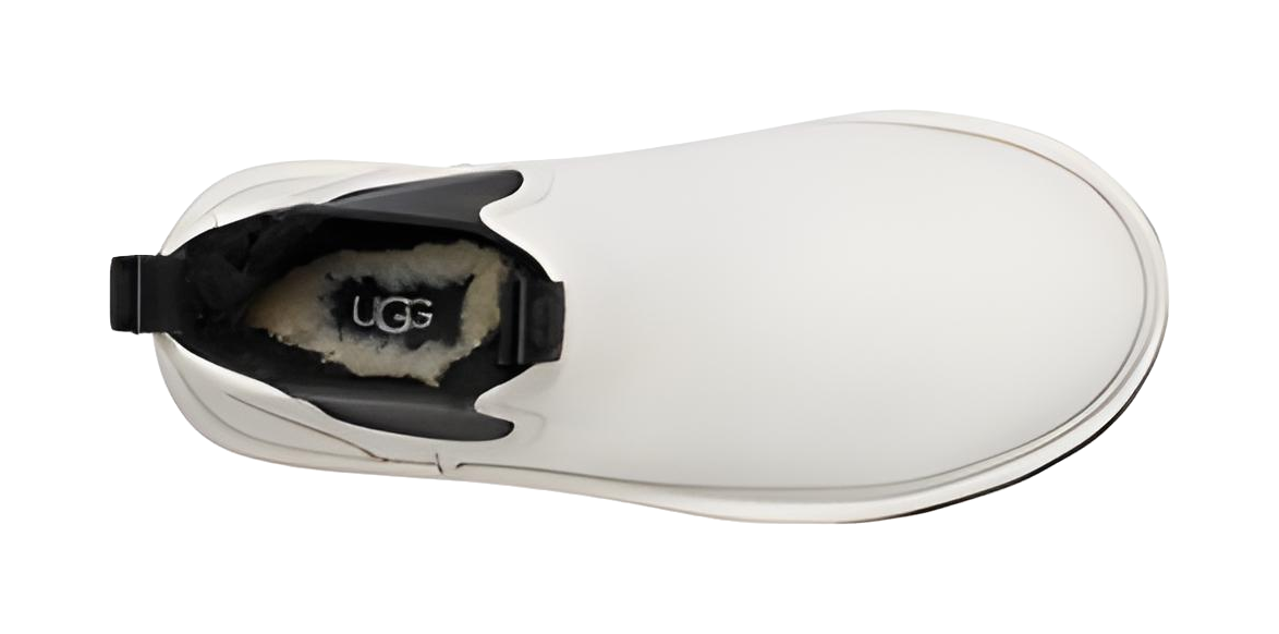UGG Neumel Platform Chelsea Boot Pebbled White Womens  vjsneaker.com