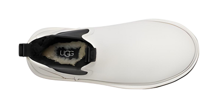 UGG Neumel Platform Chelsea Boot Pebbled White Womens  vjsneaker.com