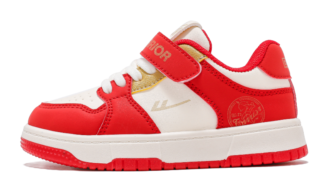 Warrior Boys Athletic Shoes Aj Breathable Lightweight Cushioning Low top Skateboard Shoes Kids 