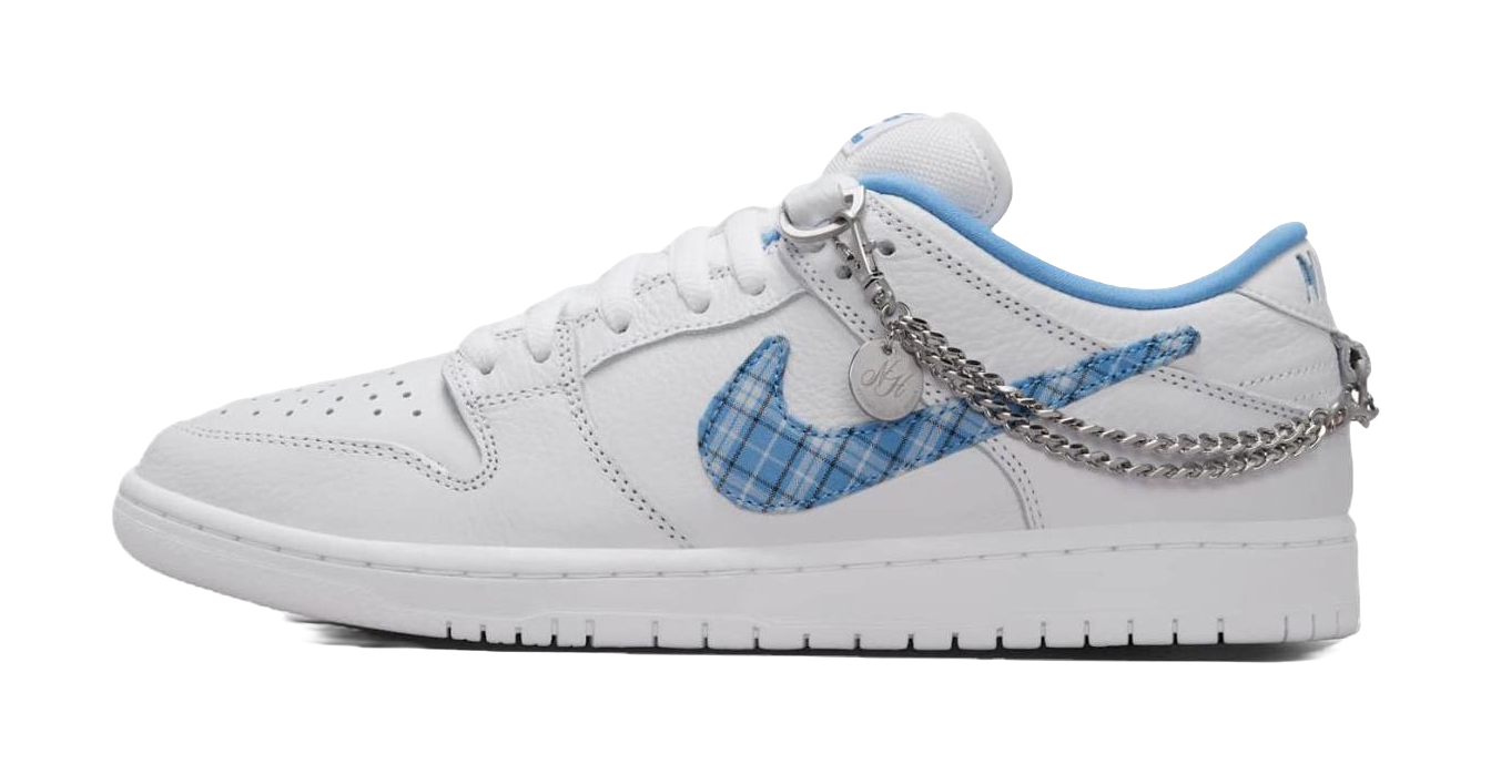 Nike SB Dunk Low Pro X Nicole Hause White And University Blue  vjsneaker.com