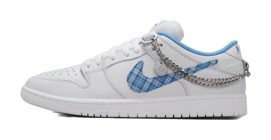 Nike SB Dunk Low Pro X Nicole Hause White And University Blue  vjsneaker.com