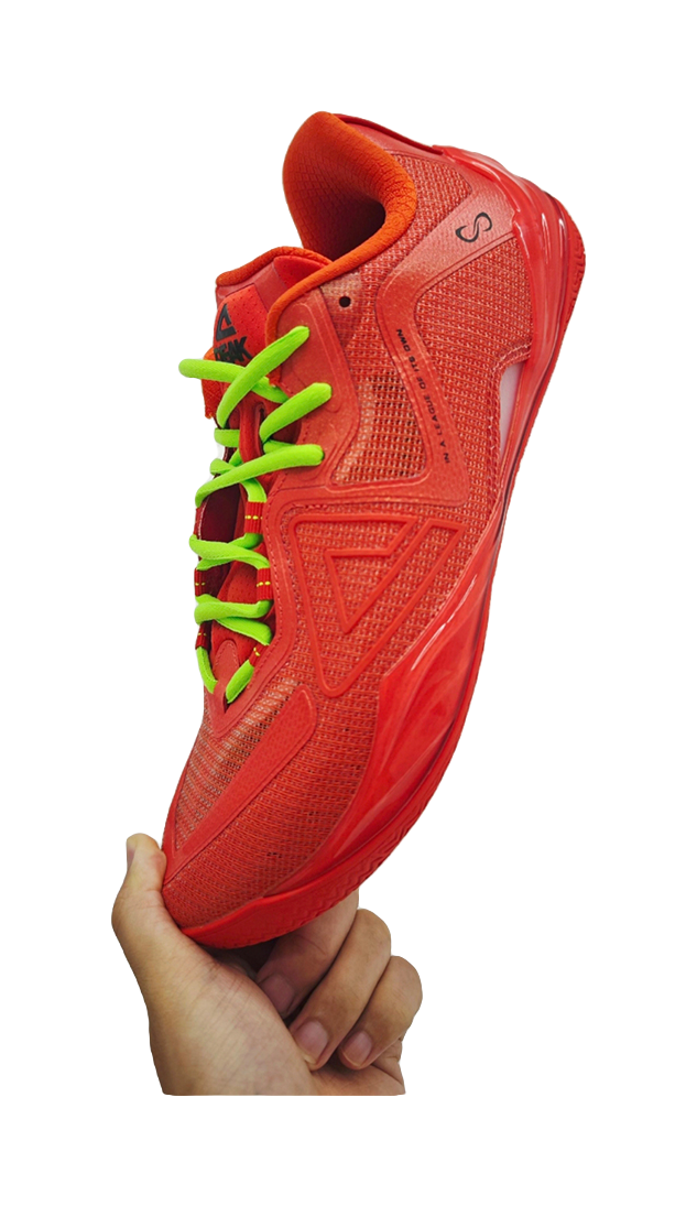 PEAK Wushuang Basketball Shoes Mens Low top Bright Orange Red  VJSNEAKER