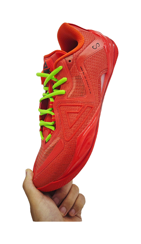 PEAK Wushuang Basketball Shoes Mens Low top Bright Orange Red  VJSNEAKER