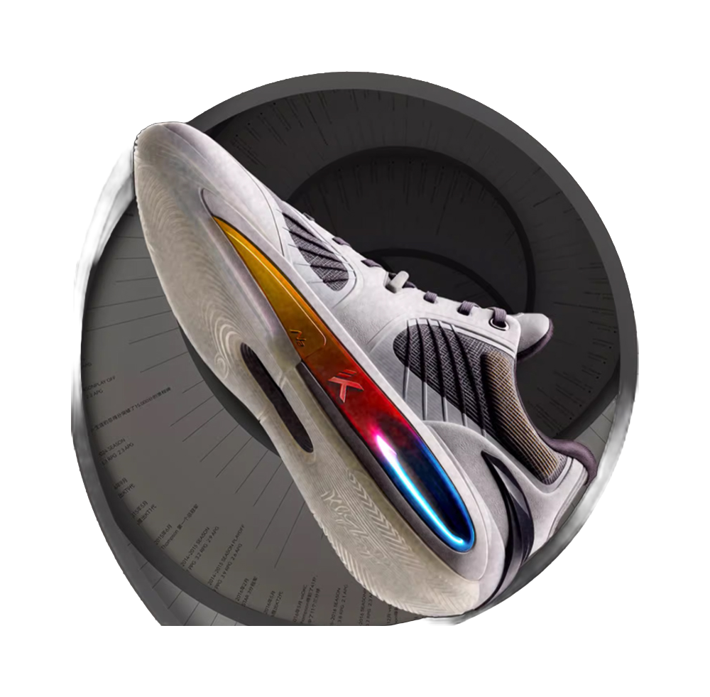 ANTA Klay Thompson KT10 Rococo unisex basketball shoes, gray sole with neon stripe