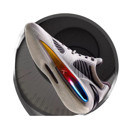 ANTA Klay Thompson KT10 Rococo unisex basketball shoes, gray sole with neon stripe