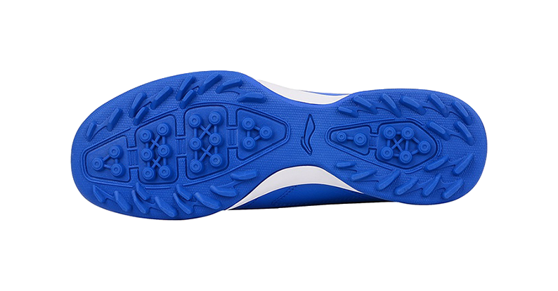LiNing TF Long Song Collection Slip-Resistant Cushioning Wear-Resistant Low-Top Soccer Shoes Blue White Kids 