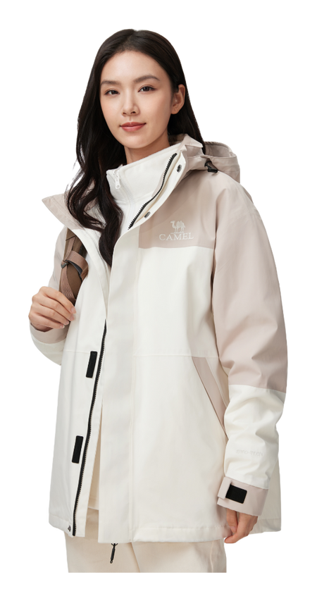 CAMEL Hiking Outdoor Adventure Waterproof, Windproof, Breathable, Abrasion Resistant, Thermal Windbreaker Jacket Unisex  vjsneaker.com
