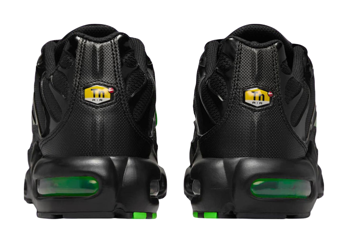Nike Air Max Plus Abrasion Resistant Low top Training Casual Running Shoes Mens Black Green  vjsneaker.com
