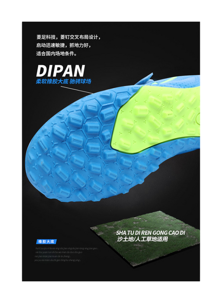 Warrior Cushioning Wear-Resistant Low-Top Kids Soccer Shoes Kids  VJSNEAKER