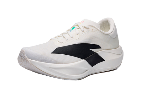 Men's ANTA low-top running shoes, white upper with black side panel and lace-up.