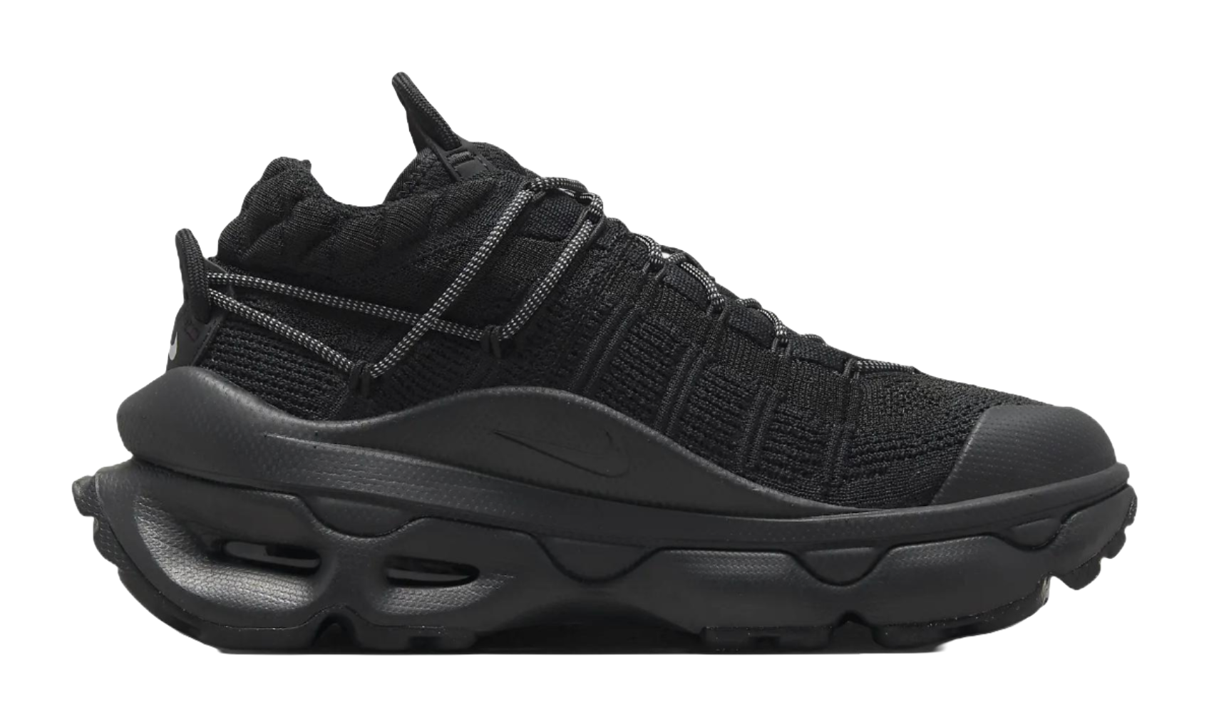 Nike Air Max Flyknit Venture Black Metallic Silver Womens  vjsneaker.com