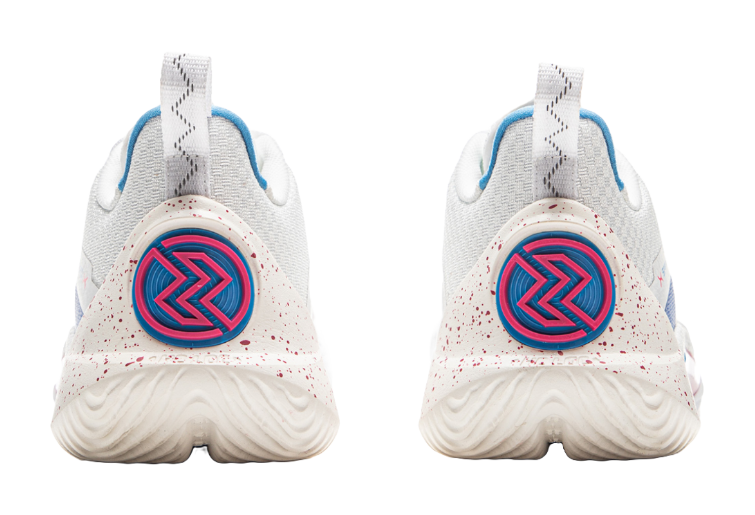 LiNing Speed 10 Cushioning, Wear Resistant Low Top Basketball Shoes Mens White Pink Blue  VJSNEAKER