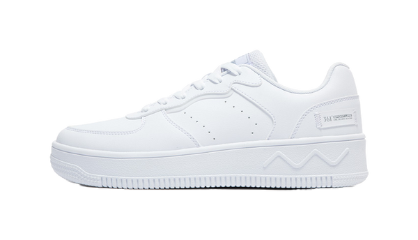 361° Air Force One Slip Resistant Abrasion Resistant Low top Skateboard Shoes Men's White Gray 