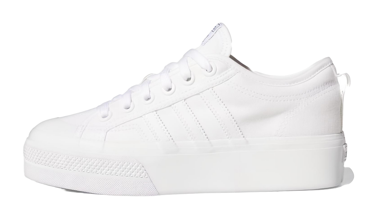 Adidas Wmns Nizza Platform Triple White Womens  VJSNEAKER