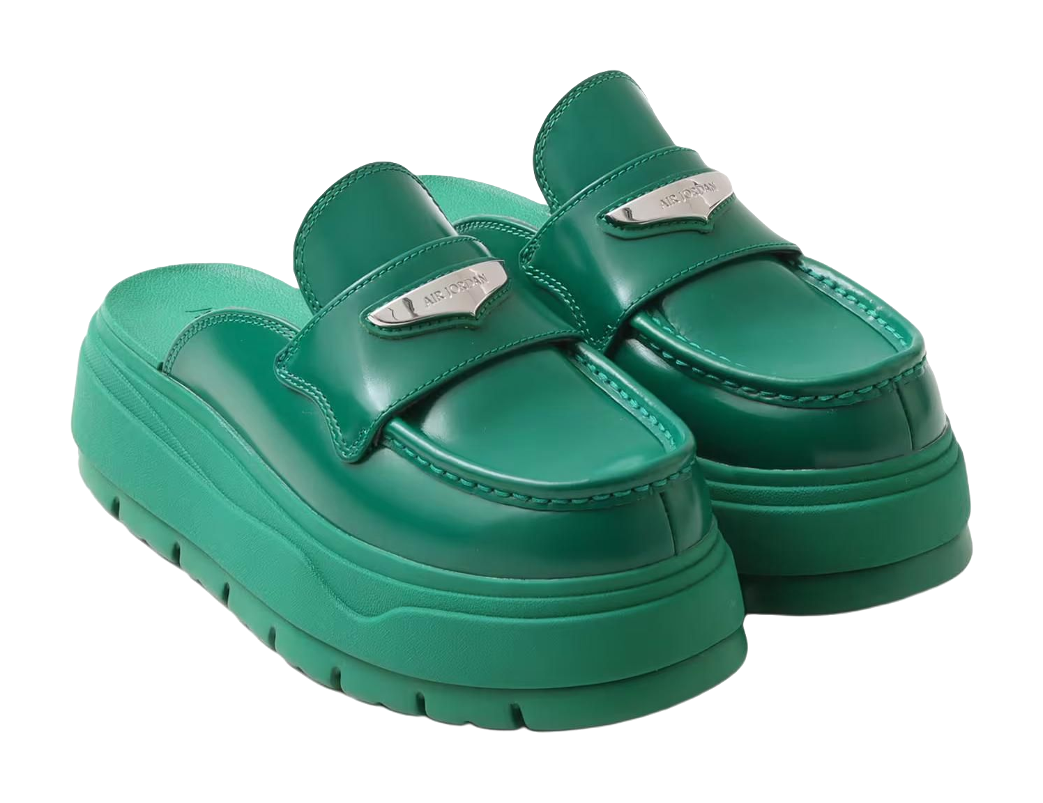 Jordan Air Jordan Mule No Special Function Closed Toe Slippers Womens Green Silver  vjsneaker.com