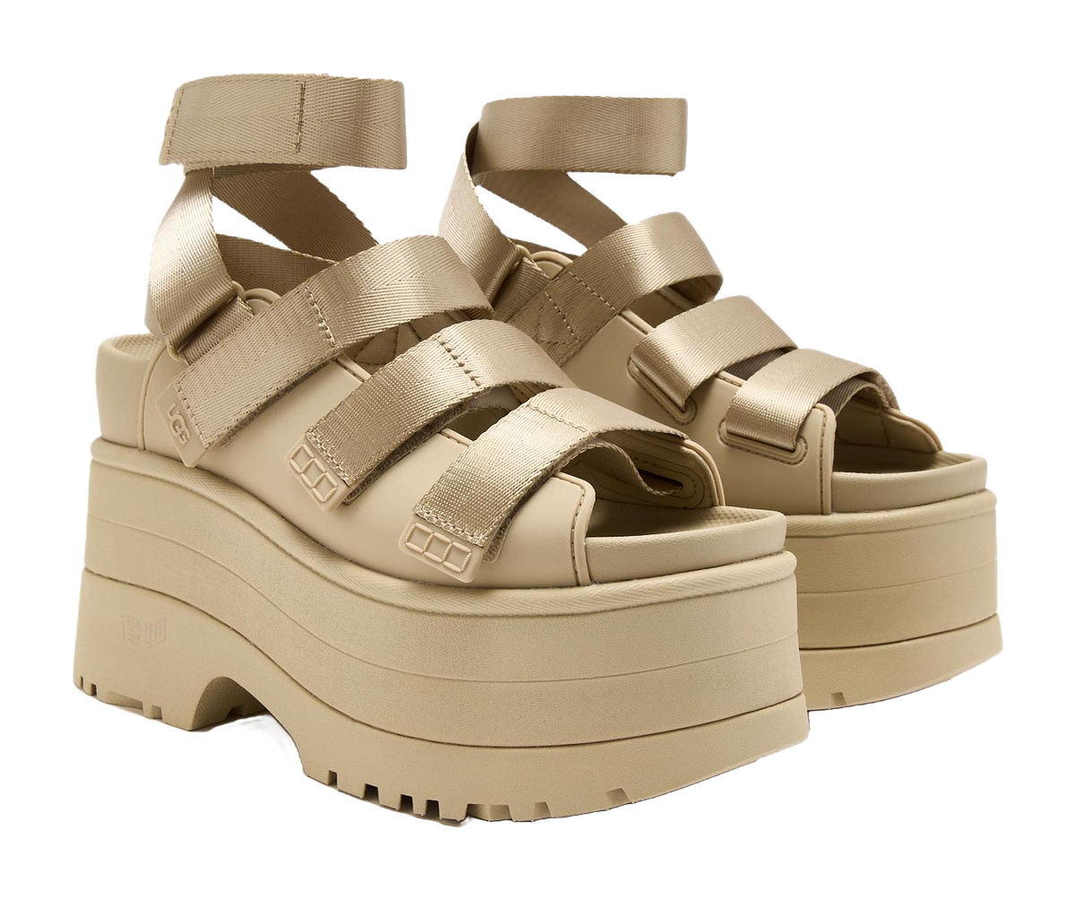 UGG GoldenRise Platform Sandals Mustard Seed Womens  vjsneaker.com