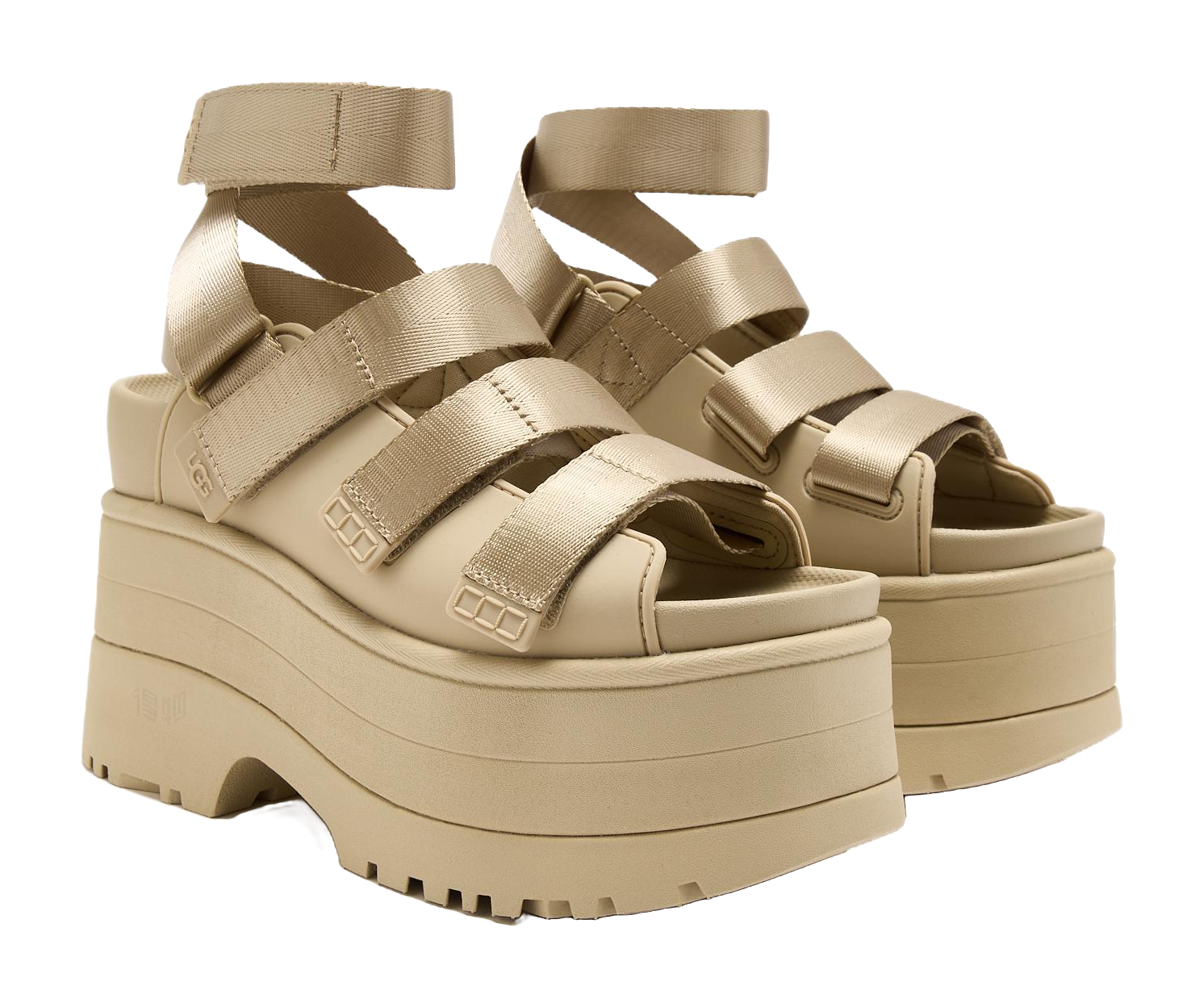 UGG GoldenRise Platform Sandals Mustard Seed Womens  vjsneaker.com