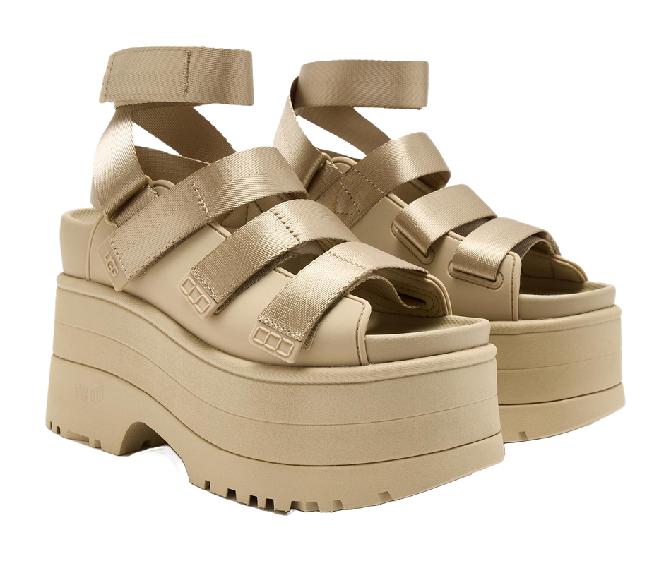 UGG GoldenRise Platform Sandals Mustard Seed Womens  vjsneaker.com