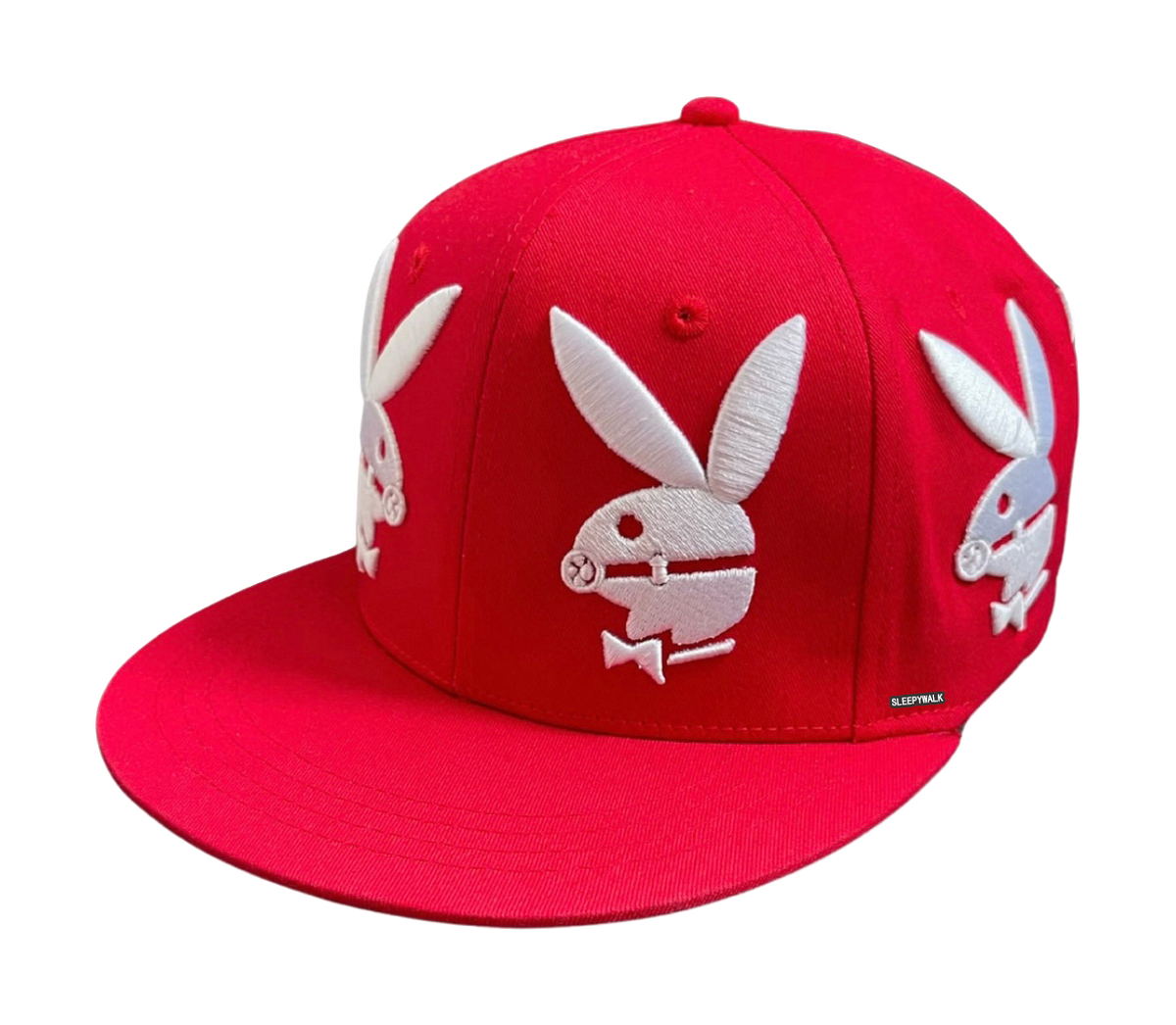 SLEEPYWALK Street American Hip Hop Long Eared Rabbit Embroidered Flat brimmed Hat Hot Girl y2k Sweet Cool Style~Summer Versatile Face Showing Cotton Baseball Hat Male Female Same Style Couple's Style  VJSNEAKER