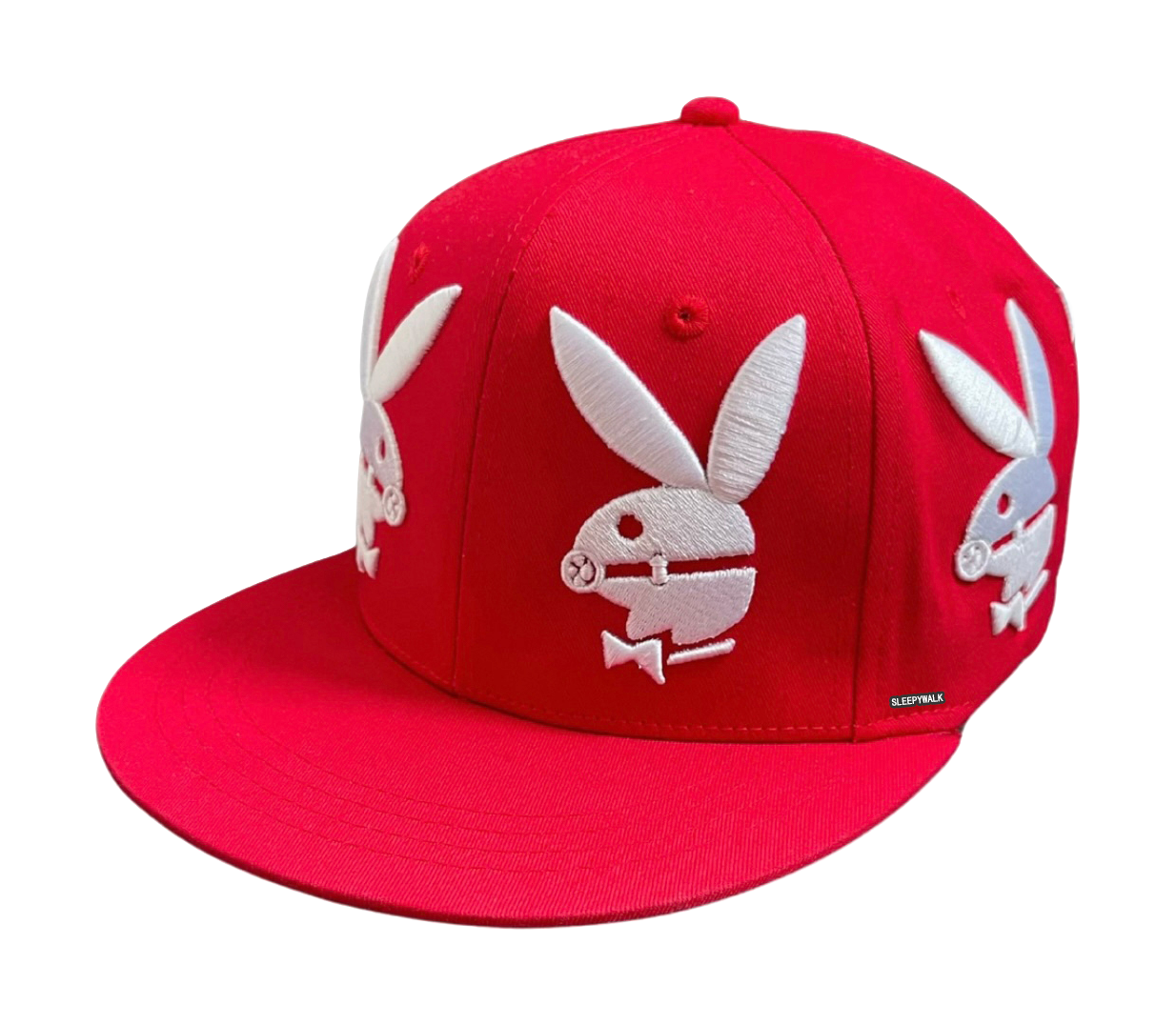 SLEEPYWALK Street American Hip Hop Long Eared Rabbit Embroidered Flat brimmed Hat Hot Girl y2k Sweet Cool Style~Summer Versatile Face Showing Cotton Baseball Hat Male Female Same Style Couple's Style  VJSNEAKER