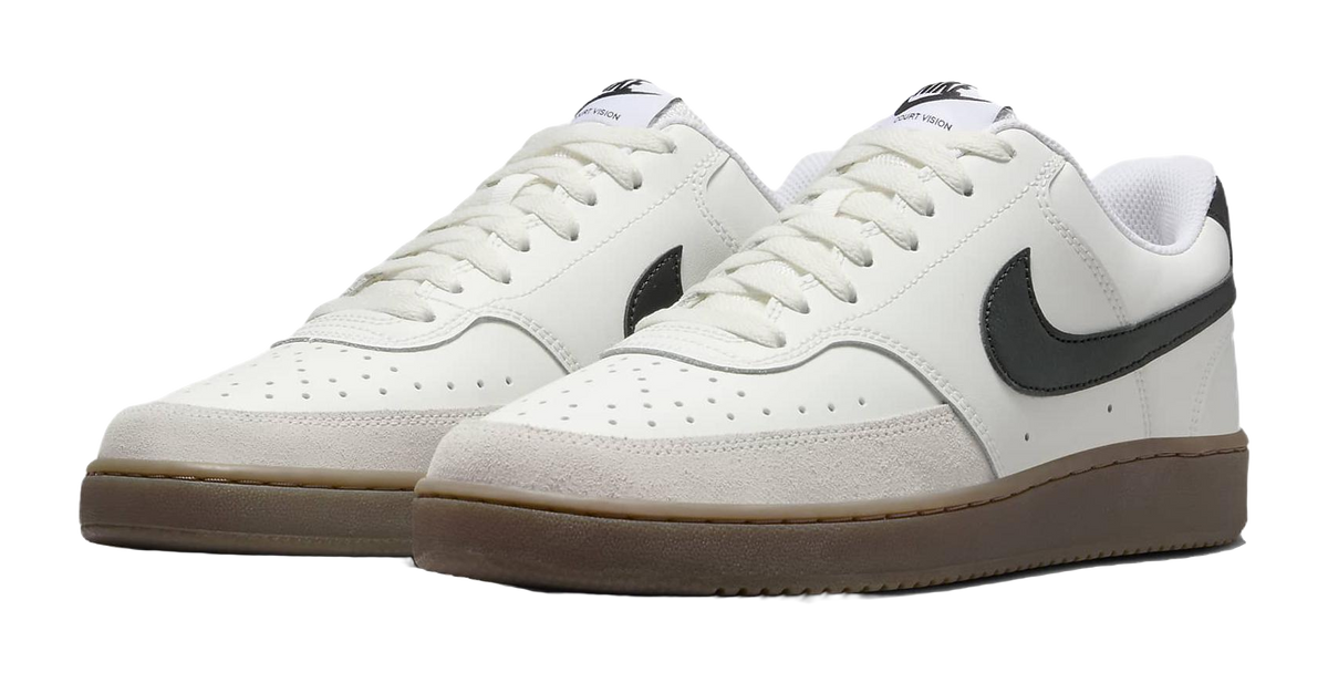 Nike Court Vision 1 Low White Black Gum  vjsneaker.com