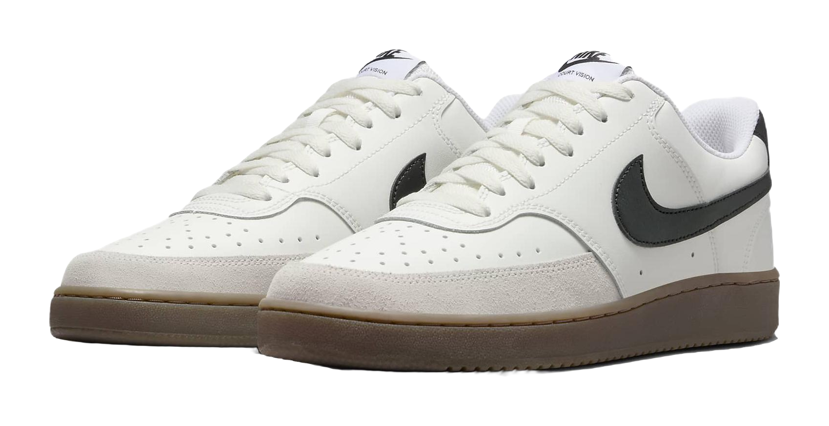 Nike Court Vision 1 Low White Black Gum  vjsneaker.com