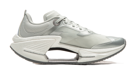 Li Ning Shadow 3 Essential Cushioning Abrasion Resistant Low top Casual Running Shoes Mens Silver Gray  VJsneaker