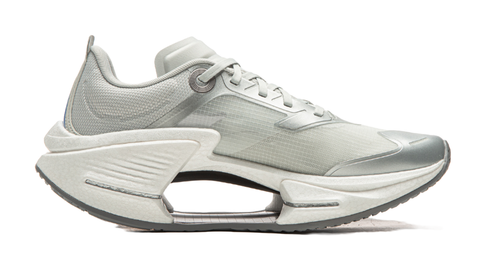 Li Ning Shadow 3 Essential Cushioning Abrasion Resistant Low top Casual Running Shoes Mens Silver Gray  VJsneaker