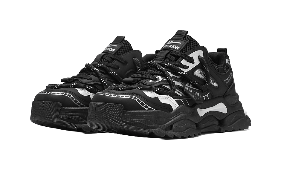 Warrior Abrasion Resistant Breathable Height Increasing Low top Chunky Sneakers Mens  vjsneaker.com