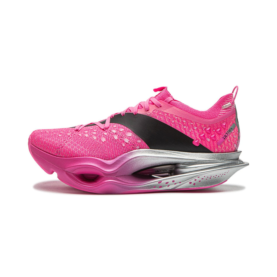 Li Ning Feidian 6 ULTRA Cushioning Slip Resistant Abrasion Resistant Low top Carbon Plate Running Shoes Unisex Pink pink-black
