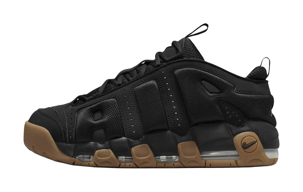 Nike Air More Uptempo Low Black Gum  vjsneaker.com