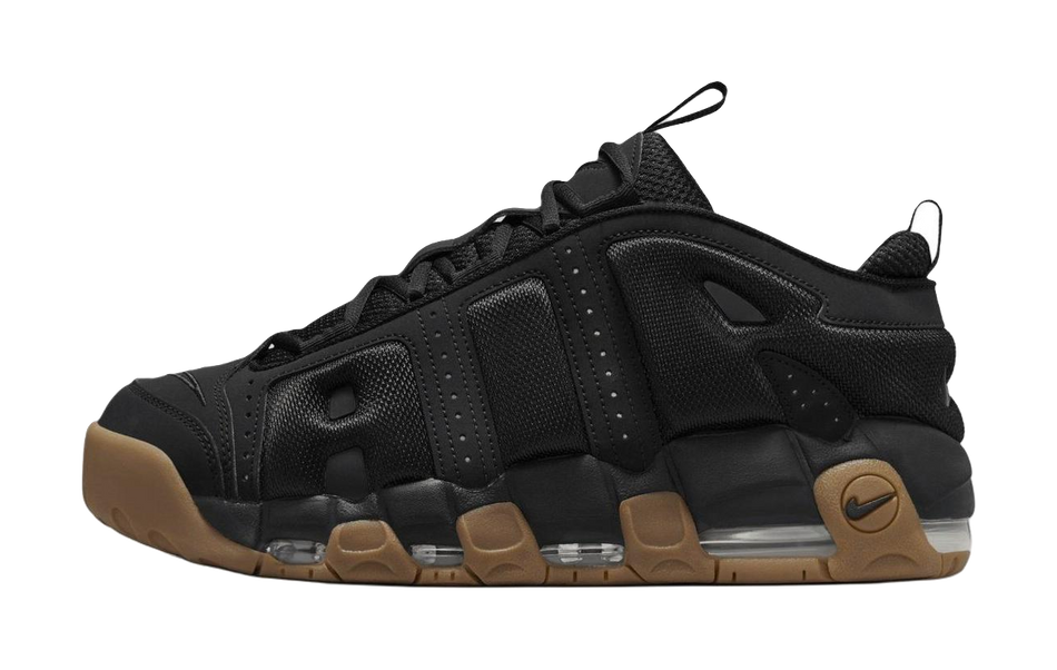 Nike Air More Uptempo Low Black Gum  vjsneaker.com