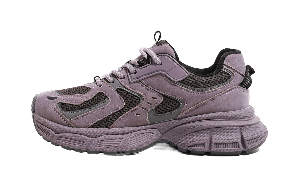 HUANQIU Shock Absorbers Slip Resistant Abrasion Resistant Breathable Chunky Sneakers Women's 