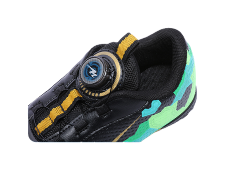 Binary Slip Resistant Anti Kick Cushioning Abrasion Resistant Breathable Low top Kids Soccer Shoes Black Green Kids  vjsneaker.com