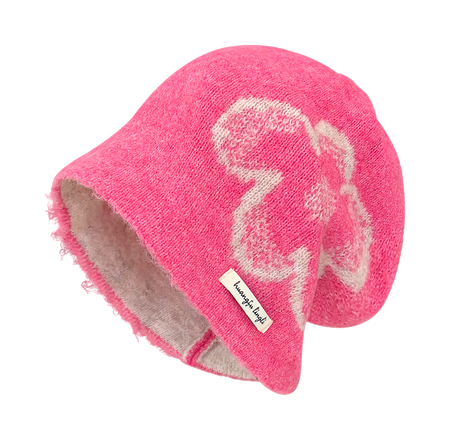 CMFY Korean Ins personality show face small flower head cap, autumn and winter warm atmosphere feeling, knitted cold cap, polyester fiber wool cap, unisex couple style  vjsneaker.com