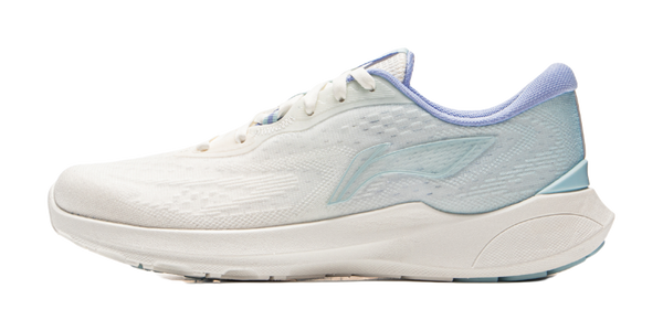 LiNing Qingyi Cushioning Rebound Breathable Low-Top Sprint Running Shoes Women's White Blue 