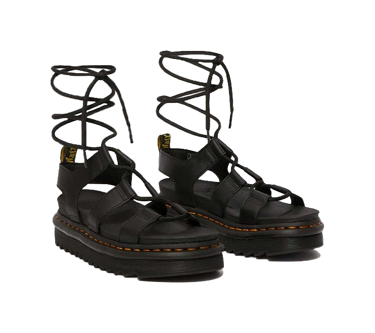 Dr.Martens Wmns Nartilla Gladiator Sandal Black Womens  vjsneaker.com