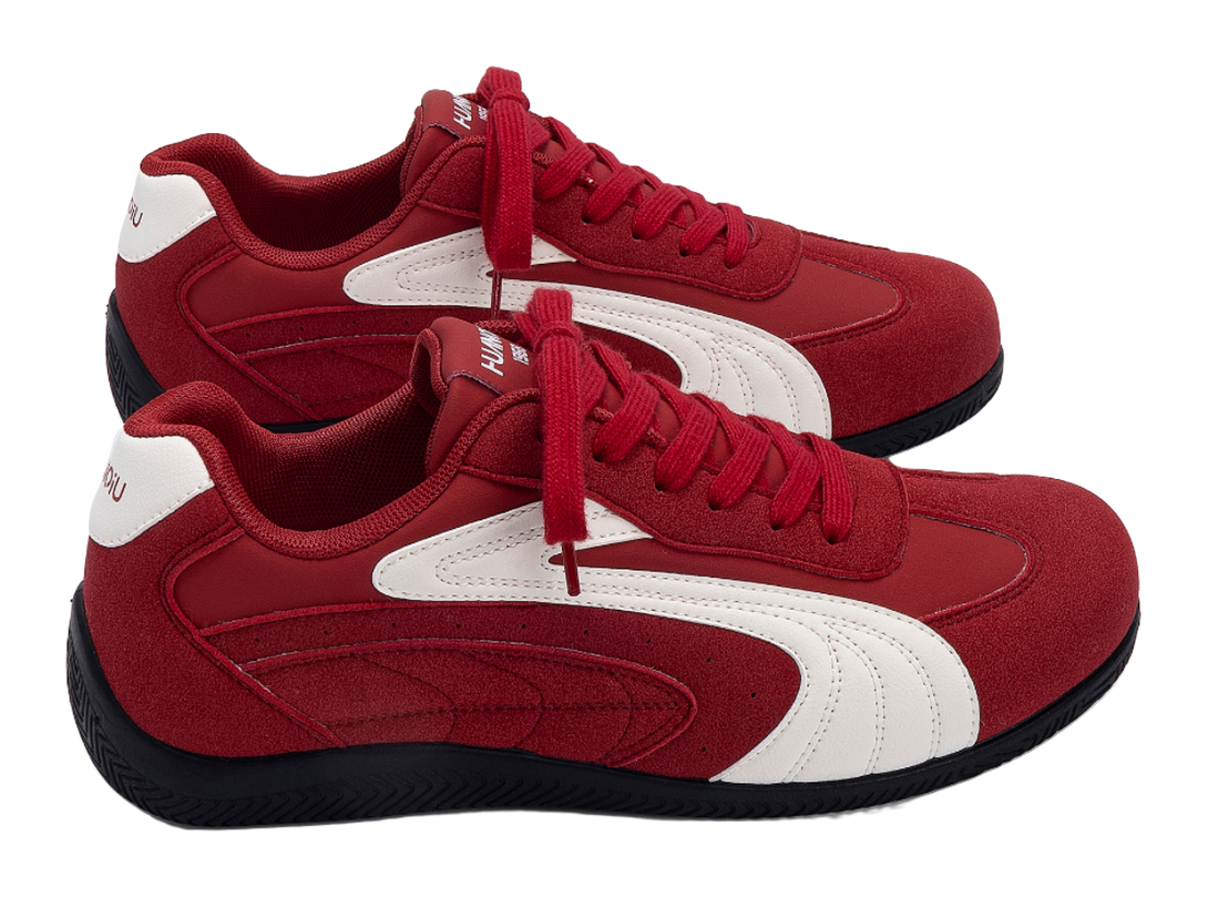 HUANQIU Lightweight Coverage Low top German Army Trainers Men's Red 