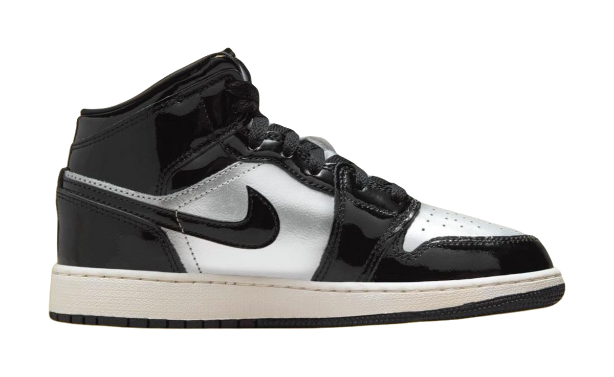 Jordan Air Jordan 1 Abrasion Resistant Mid Top Childrens Basketball Shoes Black  VJSNEAKER