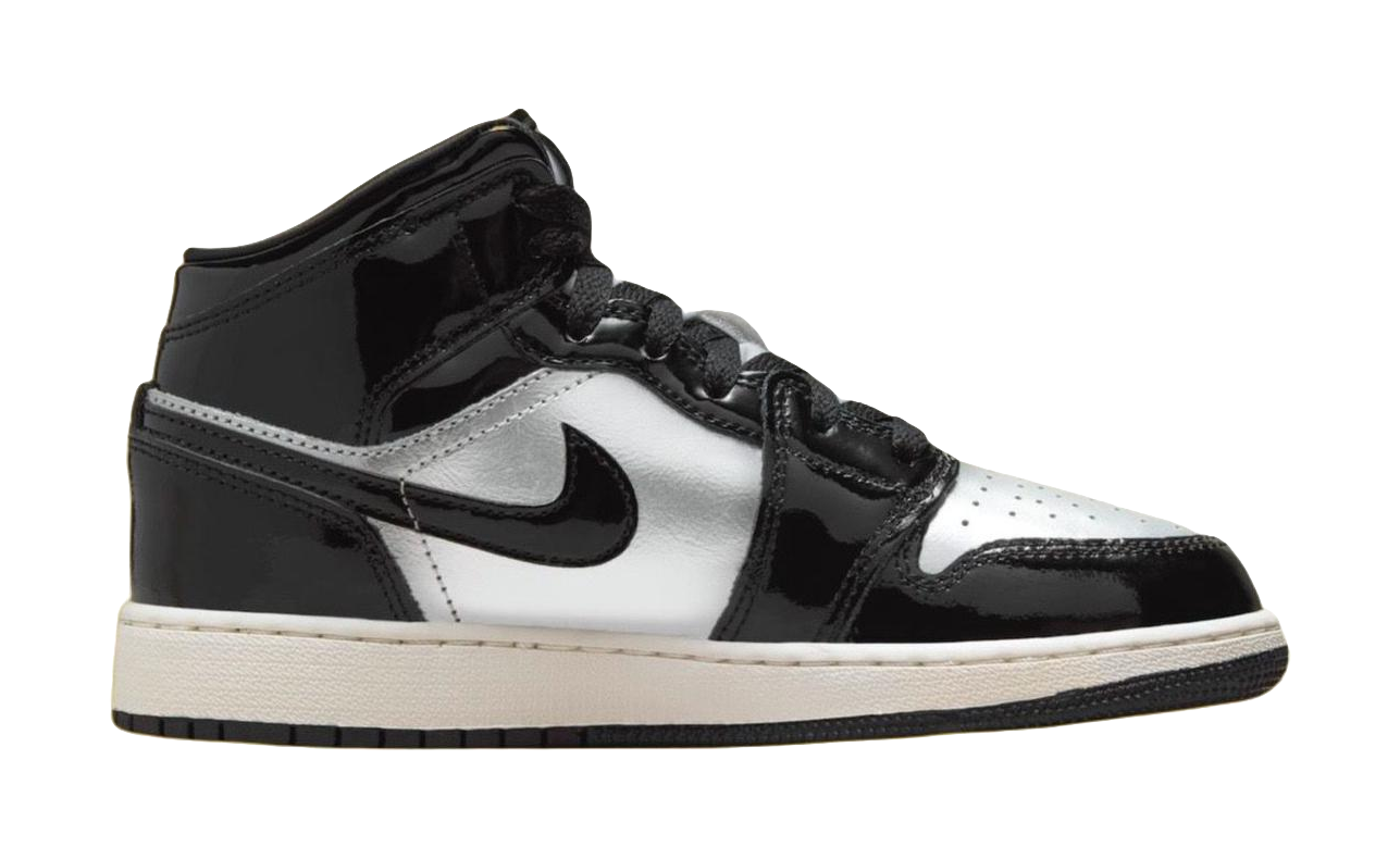 Jordan Air Jordan 1 Abrasion Resistant Mid Top Childrens Basketball Shoes Black  VJSNEAKER