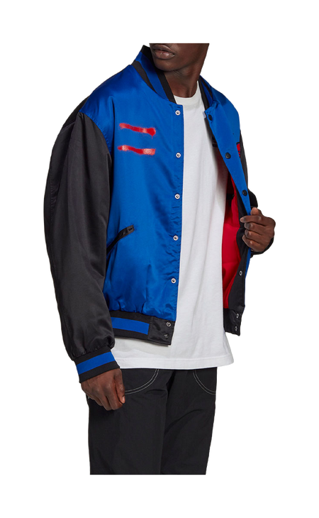 adidas originals Mens Run-dmc Collegiate Jacket Blue  vjsneaker.com
