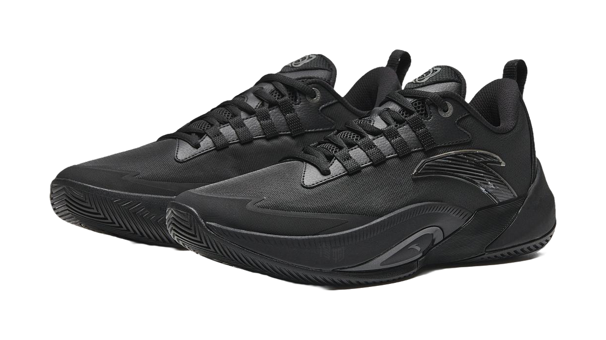 Anta Instantaneous 1 Cushioning, Wear Resistant Low top Basketball Shoes Mens Black  vjsneaker.com