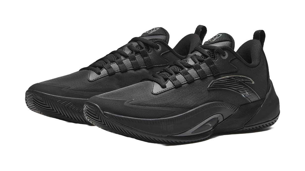 Anta Instantaneous 1 Cushioning, Wear Resistant Low top Basketball Shoes Mens Black  vjsneaker.com